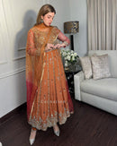Lc 1238 Presenting New Designer Sequins Zari Embroidered Anarkali Gown