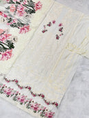 Jihan 3817 Ombre Premium Lawn Cotton With Heavy Self Embroidery Work Pakistani Suits