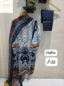 Mannat J 35 Readymade Lawn Suits With Heavy Patches Work Pakistani Suits