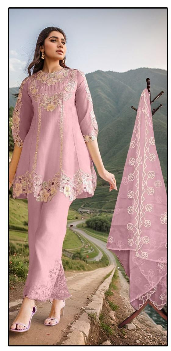 Hoor Tex Hf 229 A Imported Viscous With Neck Emboridery Work Suit