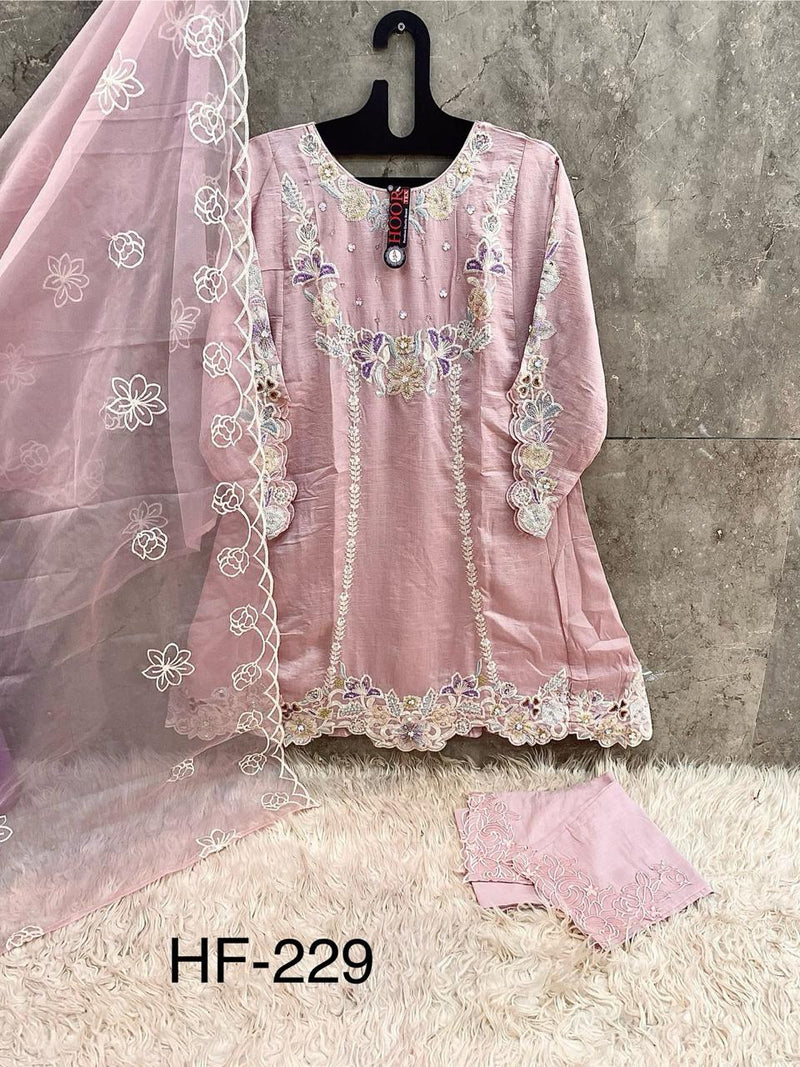 Hoor Tex Hf 229 A Imported Viscous With Neck Emboridery Work Suit