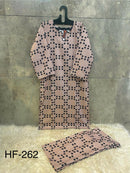 Hoor Tex HF 262 Imported Cotton Printed Cord Set