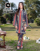 Vs 12098 C Modal Satin Digital Print Cord Set