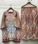 Vs 12098 Modal Satin Digital Print Cord Set