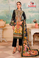 Aasha Designer 1089 Pure Cotton Print With Exclusive Patch Embroidery Work Pakistani Suits