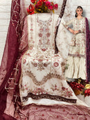 Fepic Rosemeen C 1986 Organza Embroidered Worked Pakistani Suits