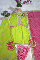 TF 381 Organza Palazzo Set With Foil Embroidered Pearl Lace N Cording Sequins Work Suit