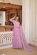 LW 9162 C Unique Coloured Georgette With Embroidered Work Designer Gown
