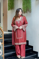 ZSR 3138 Designer German Chiffon With Embroidery Work Traditional Suits