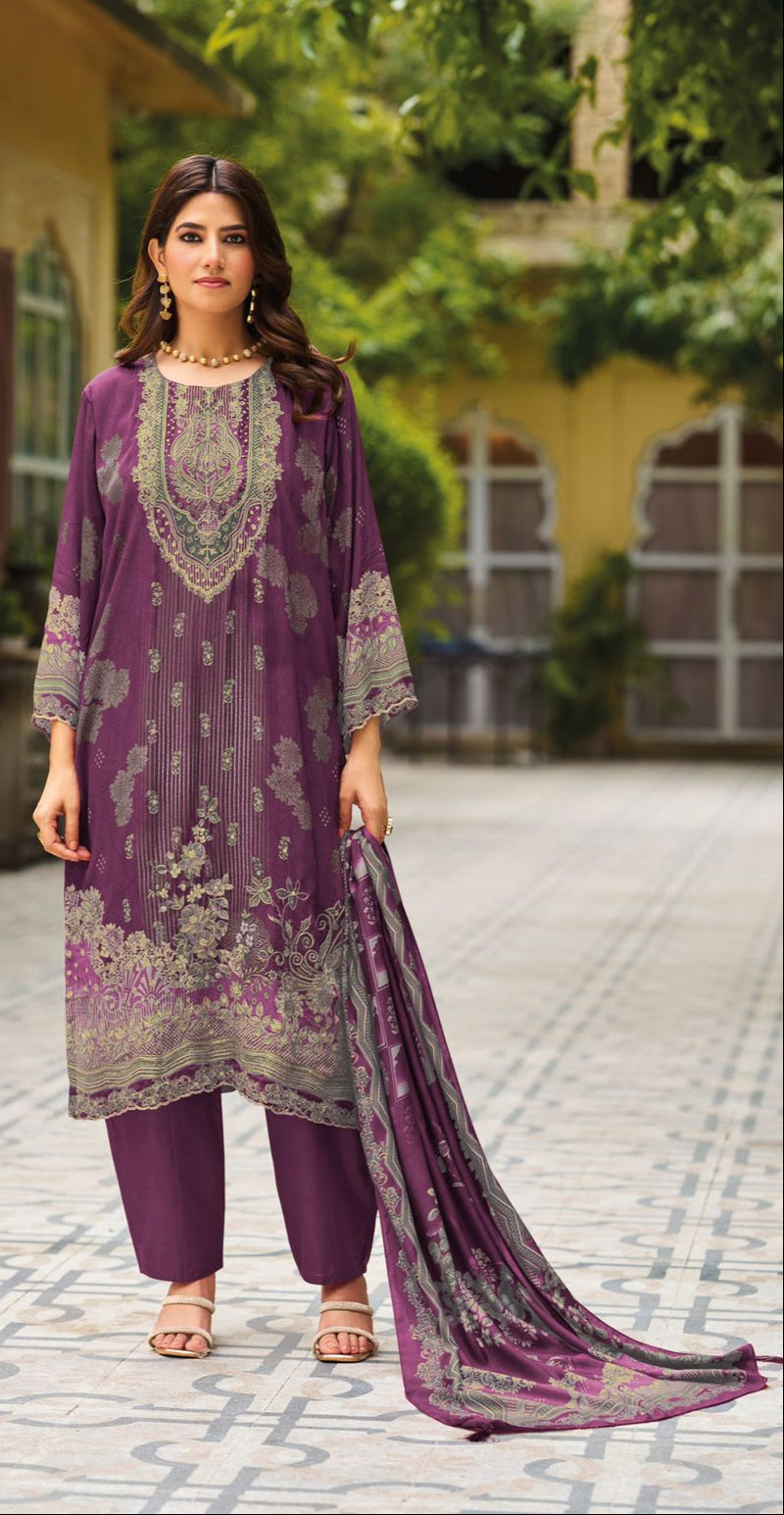 Shree Fabs KT 278 C Pure Viscous Maslin Digital Print And Hand Work Pakistani Suits