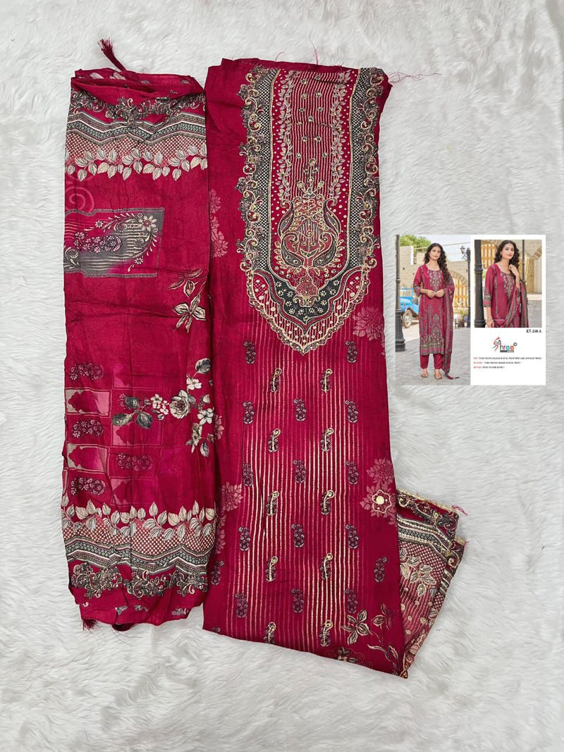 Shree Fabs KT 278 Pure Viscous Maslin Digital Print And Hand Work Pakistani Suits