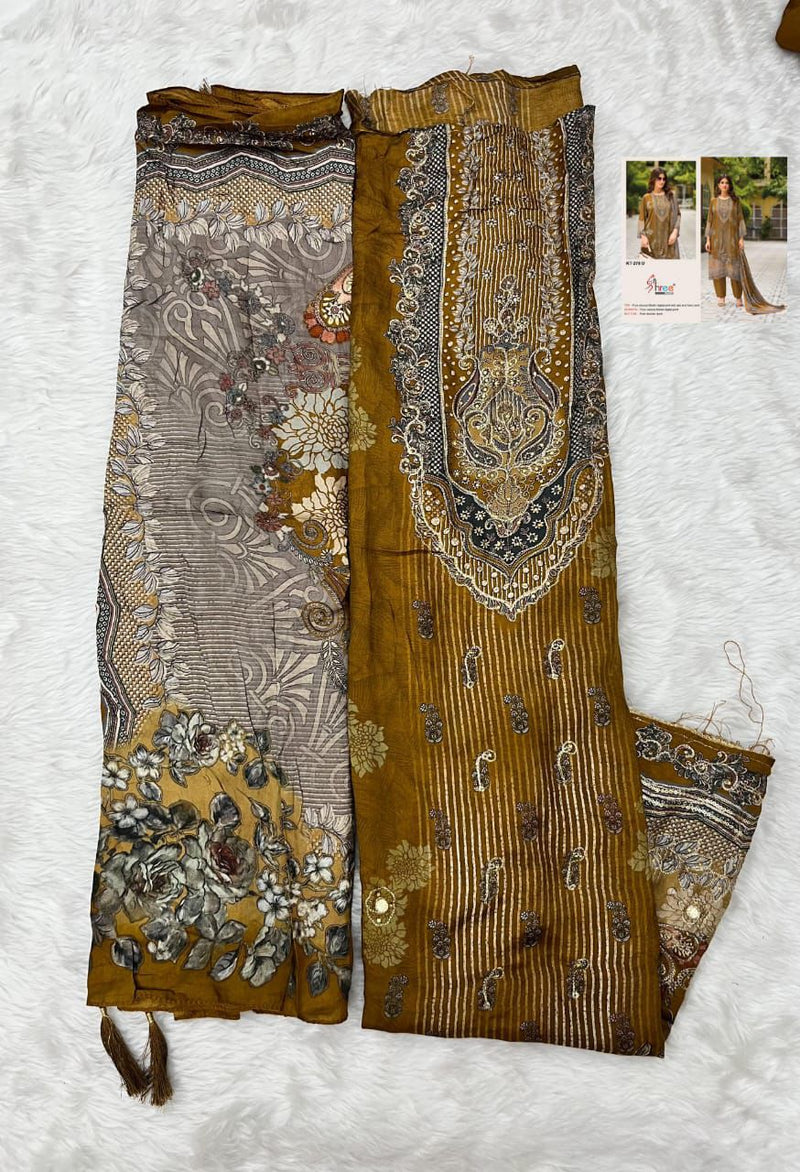 Shree Fabs KT 278 D Pure Viscous Maslin Digital Print And Hand Work Pakistani Suits