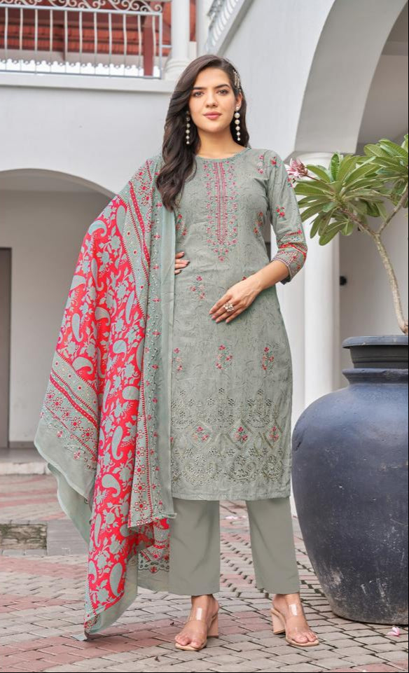Al Zohaib 1262 Mahima Pure Cotton Print With Self Work Pakistani Suits