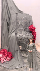 Shanaya S 199 C Fox Georgette Embroidery Sequence Work Heavy Hand Khatali Handwork Pakistani Suits