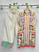 Aasha Designer 10005 Modal Sattin Print Cord Set