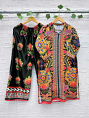 Aasha Designer 10007 Modal Sattin Print Cord Set