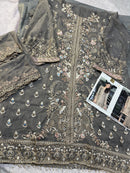 Ziaaz Designs Code 807 Organza Heavy Handwork Embroidery Semi Stitched Pakistani Outfit