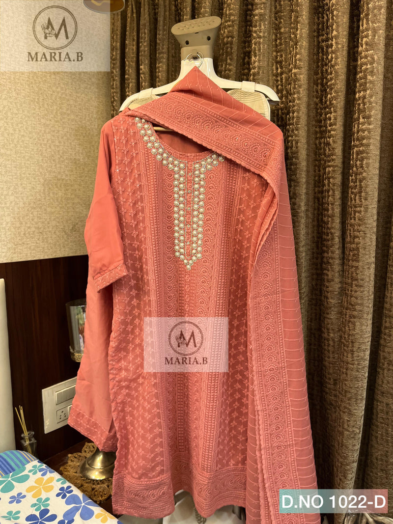 Maria B 1022 C Georgette With Sifli Work Pakistani Suits