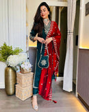 SD 5249 Chinnon Silk With Heavy Embroidery Sequence Work Traditional Suits