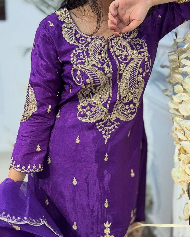 SD 352 Chinon Cording Sequence Embroidery Work Suits