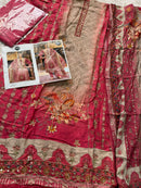 Mehboob Tex 1706 Pure Viscose Maslin Digital Print With Aari Handwork Pakistani Suits