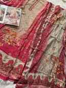 Mehboob Tex 1706 Pure Viscose Maslin Digital Print With Aari Handwork Pakistani Suits