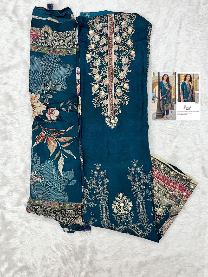 Shree Fabs KT 246 Pure Viscous Maslin Digital Print And Hand Work Pakistani Suits