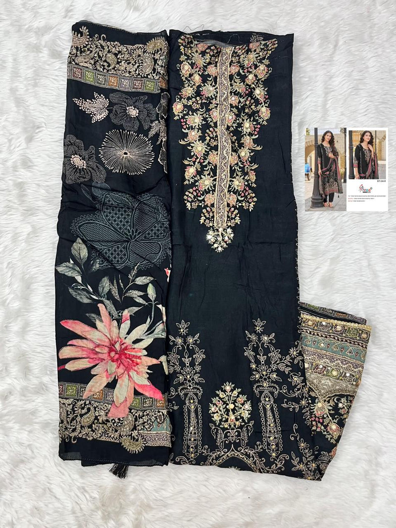 Shree Fabs KT 246 B Pure Viscous Maslin Digital Print And Hand Work Pakistani Suits