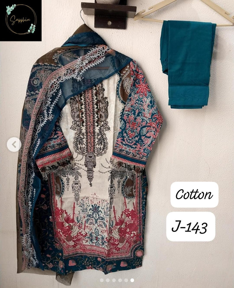 Sapphire Jazmin 143 Readymade Lawn With Heavy Multiple Patches Suits