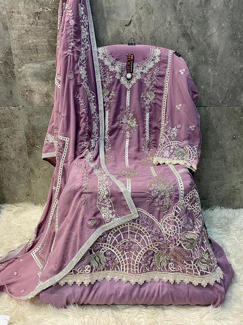 Hoor Tex H 361 D Fox Georgette With Embroidery Worked Pakistani Suits