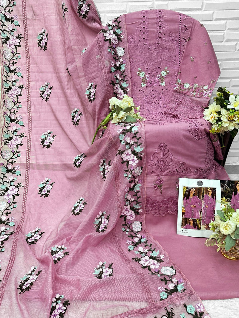 Mehboob Tex 1705 Pure Cotton With Heavy Self Embroidery Work Pakistani Suits