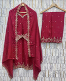 SD 7071 B Aadhya Sequence Embroidery On Silk Fabric Worked Suits