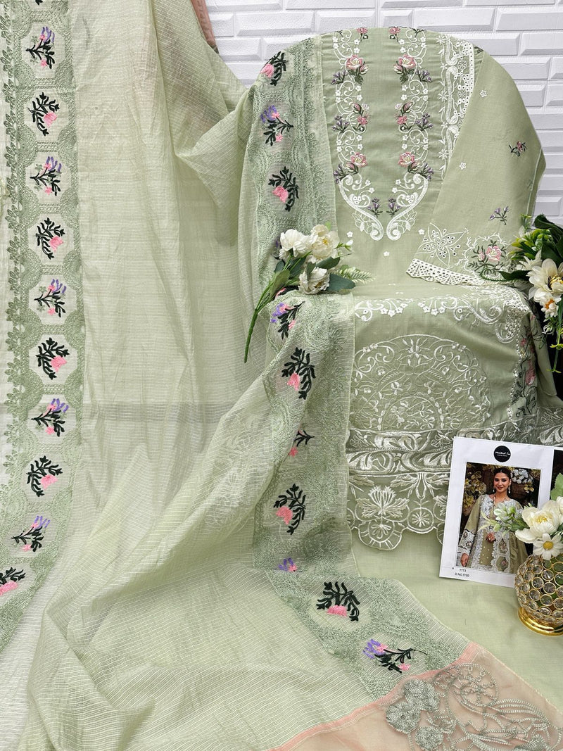 Mehboob Tex 1700 Pure Cotton With Heavy Self Embroidery Worked Pakistani Suits