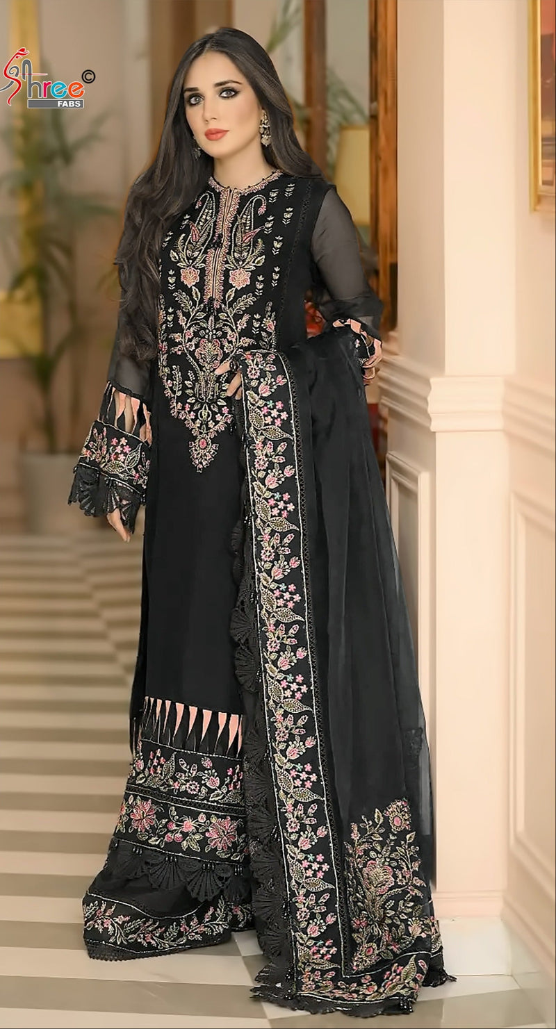 Shree Fabs K 5091 Fox Georgette With Heavy Embroidery Worked Pakistani Suits