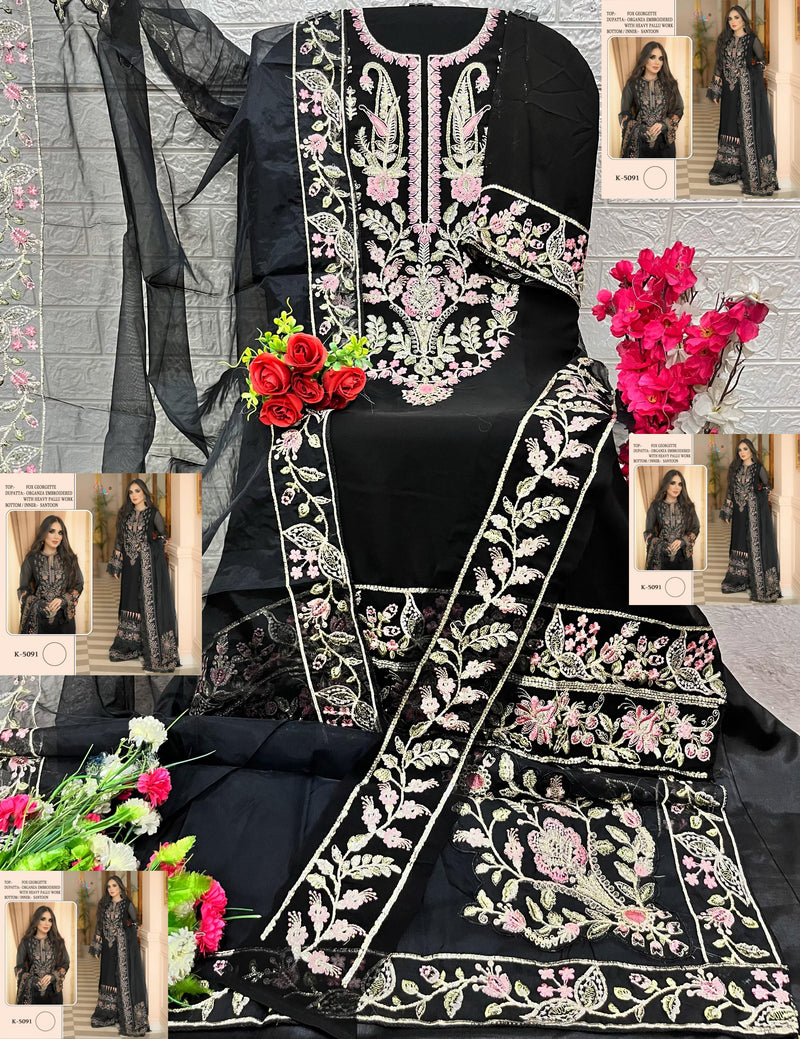 Shree Fabs K 5091 Fox Georgette With Heavy Embroidery Worked Pakistani Suits
