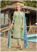 Al Zohaib 1086 Pure Cotton Print With Embroidery Self Work Pakistani Suits