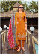 Al Zohaib 1088 Pure Cotton Print With Embroidery Self Work Pakistani Suits