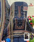 Aasha Designer 1102 Pure Cotton Print With Heavy Self Embroidery Work Pakistani Suits