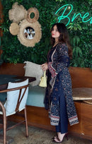 Aasha Designer 1102 Pure Cotton Print With Heavy Self Embroidery Work Pakistani Suits