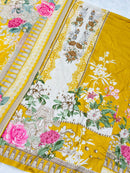 Jihan 3814 A Print With Exclusive Embroidery Patches Work Lawn Suits