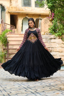 LW 9256 Black Attractive Navratri Special Gown Rich Sense Of Style
