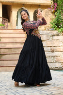 LW 9256 Black Attractive Navratri Special Gown Rich Sense Of Style