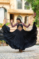 LW 9256 Black Attractive Navratri Special Gown Rich Sense Of Style