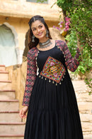 LW 9256 Black Attractive Navratri Special Gown Rich Sense Of Style