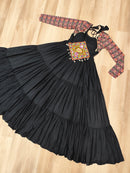 LW 9256 Black Attractive Navratri Special Gown Rich Sense Of Style