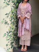 Jihan 3622 Cotton With Fancy Heavy Self Embroidery Worked Pakistani Suits