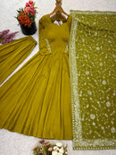 ZSR 3140 German Chiffon With Embroidery Sequence Work Fully Flair Traditional Suits