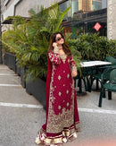 NSR 857 Pure Heavy Faux Georgette Silk With Heavy Embroidery Sequence Work Sharara