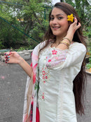 Sonu 8969 Pure Viscose Chanderi With Sequence Embroidery Work Casual Kurti