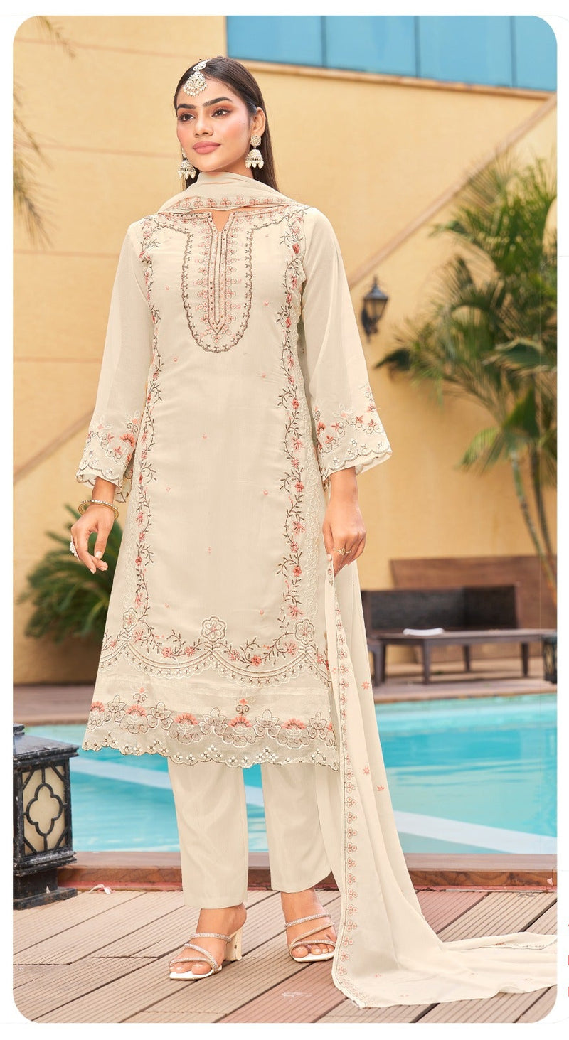 Sajida Designer SD 1040 Khushbu Georgette Heavy Embroidered With Khatli Work Pakistani Suits